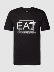 T-Shirt mit Label-Print von EA7 Emporio Armani Schwarz - 19