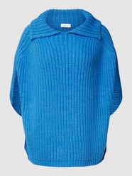 Gebreide pullover met labelapplicatie van Rich & Royal Blauw / turquoise - 46