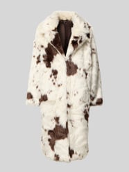 Regular fit lange jas van imitatiebont met all-over motief, model 'CRYSTAL' van VERO MODA - 6