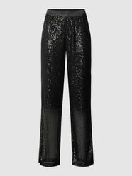 Hose mit Paillettenbesatz von More & More Schwarz - 12