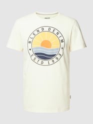 T-Shirt mit Label-Print von Blend Weiß - 3