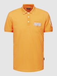 Koszulka polo z detalami z logo model ‘AMUNDSEN’ od Napapijri Pomarańczowy - 45