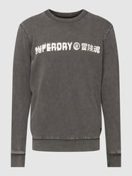 Sweatshirt in used-look, model 'Vintage Corporation' van Superdry Grijs / zwart - 5