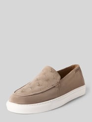 Sneakersy wsuwane ze skóry ze wzorem z logo od JOOP! SHOES - 3