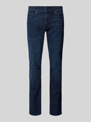 Slim Fit Jeans mit Label-Detail Modell 'Delaware' von BOSS Orange Blau - 3