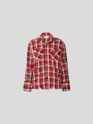 Freizeithemd mit Karomuster von Greg Lauren Rot - 3
