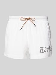 Relaxed Fit Badeshorts mit Label-Print Modell 'Mooneye' von BOSS - 36