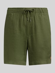Linnen shorts met tunnelkoord als vetersluiting en logostitching van Polo Ralph Lauren - 1