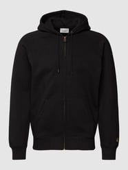 Sweatjacke mit Label-Stitching Modell 'CHASE' von Carhartt Work In Progress Grau / Schwarz - 9
