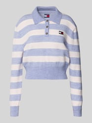 Cropped Strick-Poloshirt mit Alpaka-Woll-Anteil Modell 'TJW FLUFFY POLO SWEATER' von Tommy Jeans - 3