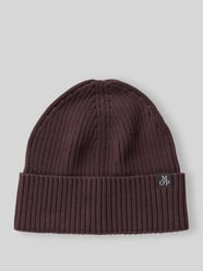 Mütze mit Label-Patch von Marc O'Polo Bordeaux - 2
