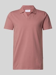 Poloshirt mit V-Ausschnitt von Lindbergh Pink - 29