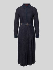 Rozkloszowana koszulowa sukienka z koronki alençońskiej model 'MSTRICORDO' od Max Mara Studio - 43