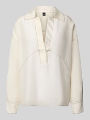 Loose fit blouse met zijdegehalte Model 'BRIZZY' van BOSS - 12
