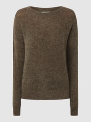 Sweter z mieszanki moheru od MOSS COPENHAGEN Brązowy - 16