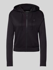 Sweatjacke mit Label-Applikation Modell 'MARTINA' von Guess Activewear Schwarz - 27