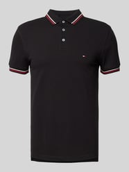 Regular Fit Poloshirt mit Logo-Stitching von Tommy Hilfiger Schwarz - 19