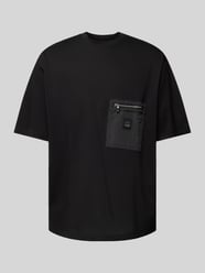 Oversized T-Shirt mit Label-Patch von ARMANI EXCHANGE Schwarz - 35