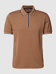 Poloshirt mit kurzem Reißverschluss von Pierre Cardin Blau - 37