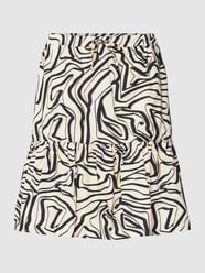 Knielanger Rock mit Allover-Muster von comma Casual Identity Beige - 6