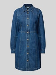 Knielanges Jeanskleid mit Umlegekragen Modell 'Dielle Emma' von MSCH Copenhagen Blau - 8