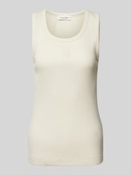 Slim Fit Tank Top aus Baumwoll-Mix mit Logo-Stitching von Marc O'Polo - 3