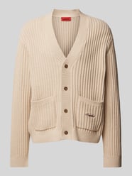 Strickjacke mit Knopfleiste Modell 'Bromley' von PROHIBITED Beige - 1