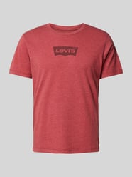 T-shirt met labelprint van Levi's® Bordeaux - 27