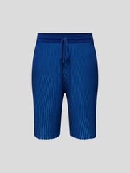 Shorts in Ripp-Optik von Maison Flaneur Blau - 4