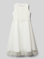 Regular fit jurk met gebloemd kant van Weise - 12