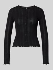 Kardigan o kroju slim fit z mieszanki bawełny i wiskozy model 'MARIE' od PIECES - 6