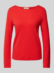 Regular Fit Strickpullover aus weichem Schurwoll-Mix mit Rollsaum von Marc O'Polo Rot - 14