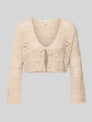 Cropped Strickjacke aus Baumwoll-Mix Modell 'BEACH LIFE' von ONLY - 7