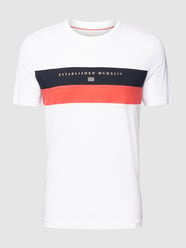 T-Shirt mit Kontraststreifen von Christian Berg Men Weiß - 28