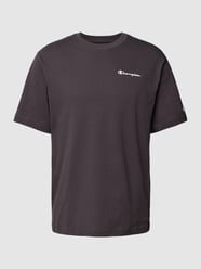 T-Shirt mit Logo-Stitching von CHAMPION Schwarz - 18