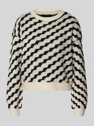 Strickpullover mit diagonalem Streifenmuster Modell 'LARA' von Vero Moda Beige - 1