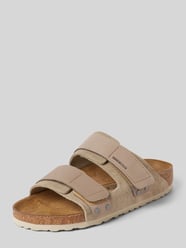 Sandały ze skóry naturalnej z zapięciem na rzep model ‘Nubuck’ od Birkenstock Brązowy - 5