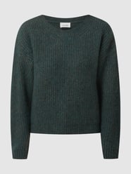 Sweter z dodatkiem wełny z alpaki model ‘East’ od American Vintage Zielony - 36