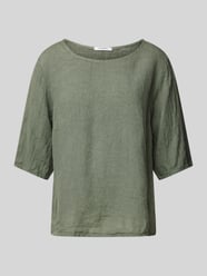 Linnen blouse met 3/4-mouwen, model 'So44phie' van ZABAIONE Groen - 41