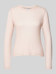 Longsleeve mit geripptem Rundhalsausschnitt von Jake*s Casual Rosa - 33