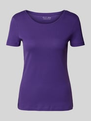 T-Shirt mit geripptem Rundhalsausschnitt von Christian Berg Woman - 20