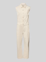 Jumpsuit met knoopsluiting, model 'Malvie' van OPUS Beige - 29
