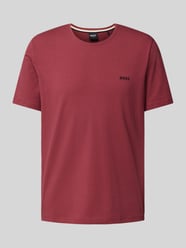 T-Shirt mit Label-Stitching von BOSS Bordeaux - 9