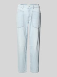 Jeansy o kroju straight fit z naszywanymi kieszeniami model 'Melly' od OPUS PANTS - 5