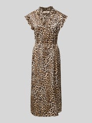 Maxikleid mit Stehkragen Modell 'Baylin' von FREE/QUENT Beige - 22