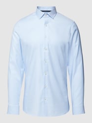 Super Slim Fit Business-Hemd mit Kentkragen von OLYMP No. Six Blau - 24