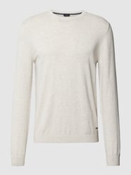 Sweter z dzianiny z okrągłym dekoltem model ‘Luxos’ od JOOP! Collection Biały - 38