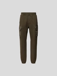 Jogpants mit elastischem Bund von Ten C Grün - 1