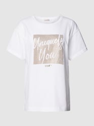 T-shirt met strass-steentjes van Liu Jo White Wit - 48