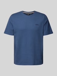 T-Shirt mit Label-Stitching von BOSS Blau - 41